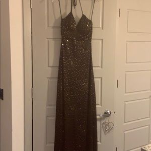 Long brown formal dress